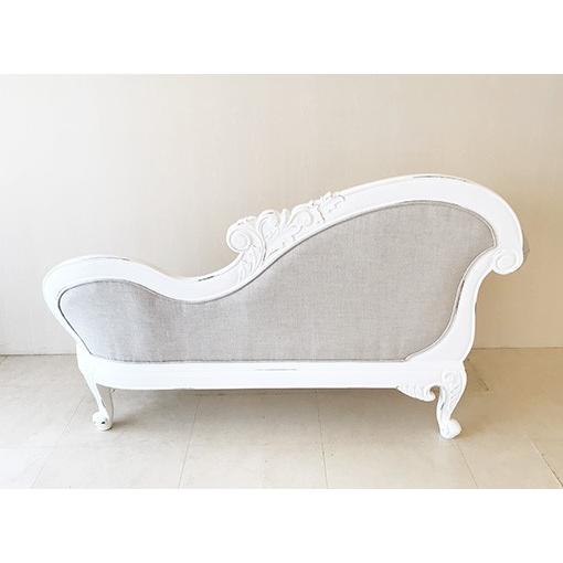輸入 オーダー家具 カウチソファ W150cm お花模様の彫刻 フレンチ