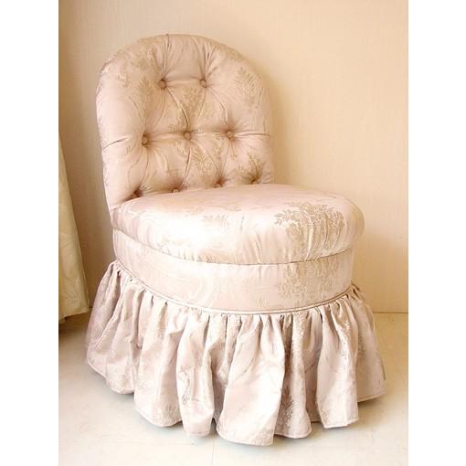 輸入家具 プリンセス家具 ソファ プチチェア ピンクの花かご柄
