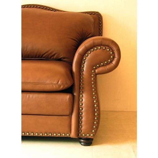 お値下げ 輸入家具　本革ソファ エドワード 1P 【MYK2201443432】(80150円)