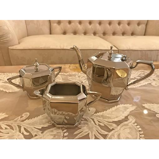インポート ヨーロッパ しろがね色 ティーポット3点仕掛ける 食器、グラス、カトラリー-コーヒー、ティーカップ