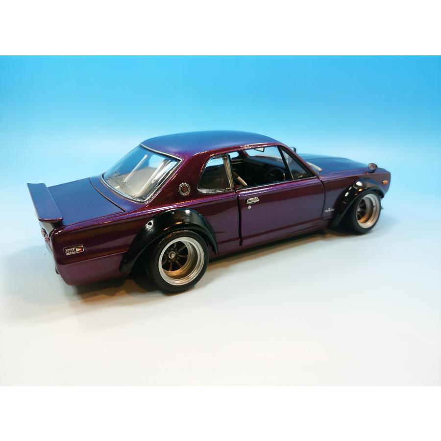 京商 1/18 日産 スカイライン 2000 GT-R  KPGC10  ハコスカ  カスタム品 パープル｜westpoint｜05