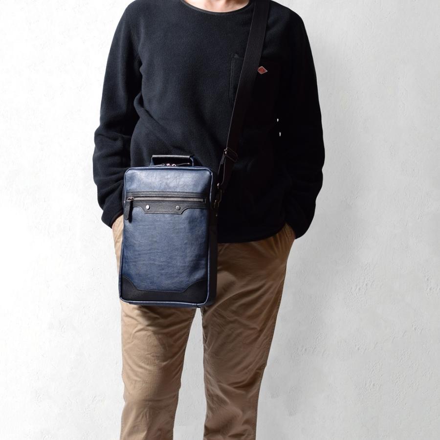 ショルダーバッグ メンズ a4 縦型 日本製 本革付属 おしゃれ