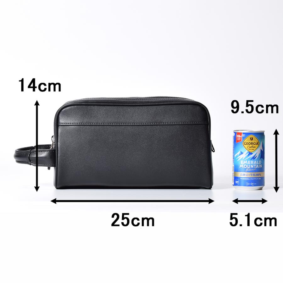 セカンドバッグ ダブルファスナー 本革 メンズ 紳士 男性 レザー