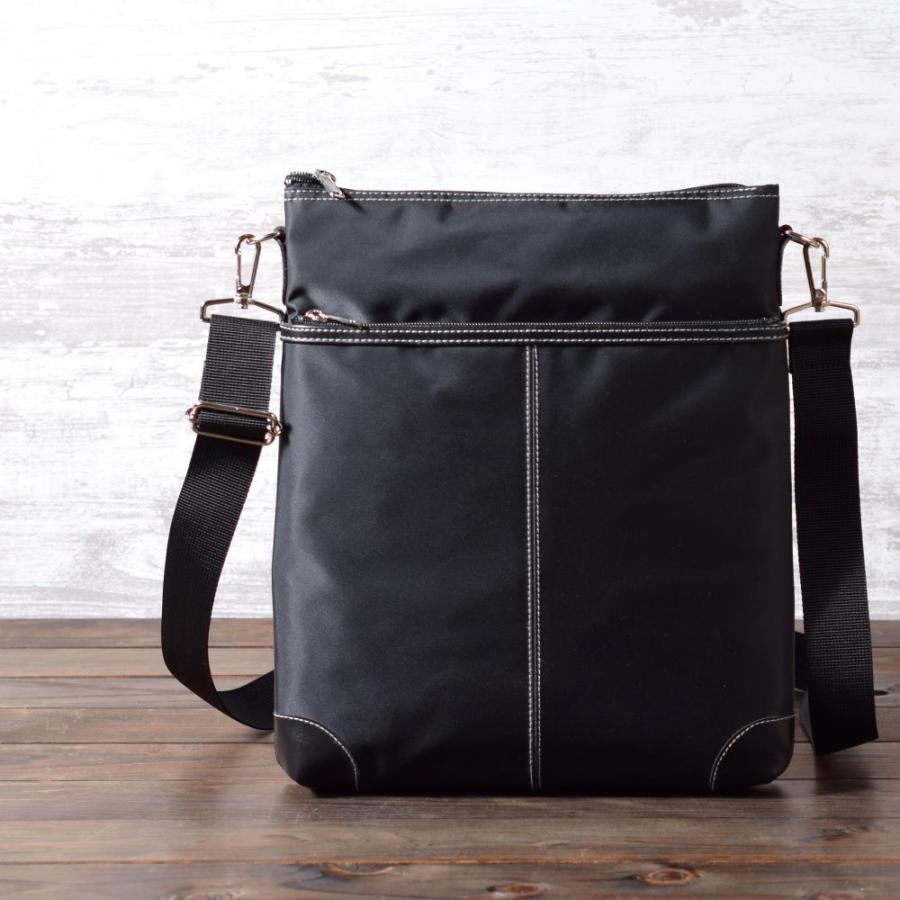 ショルダーバッグ メンズ a4 ナイロン 縦型 日本製 軽い 薄型