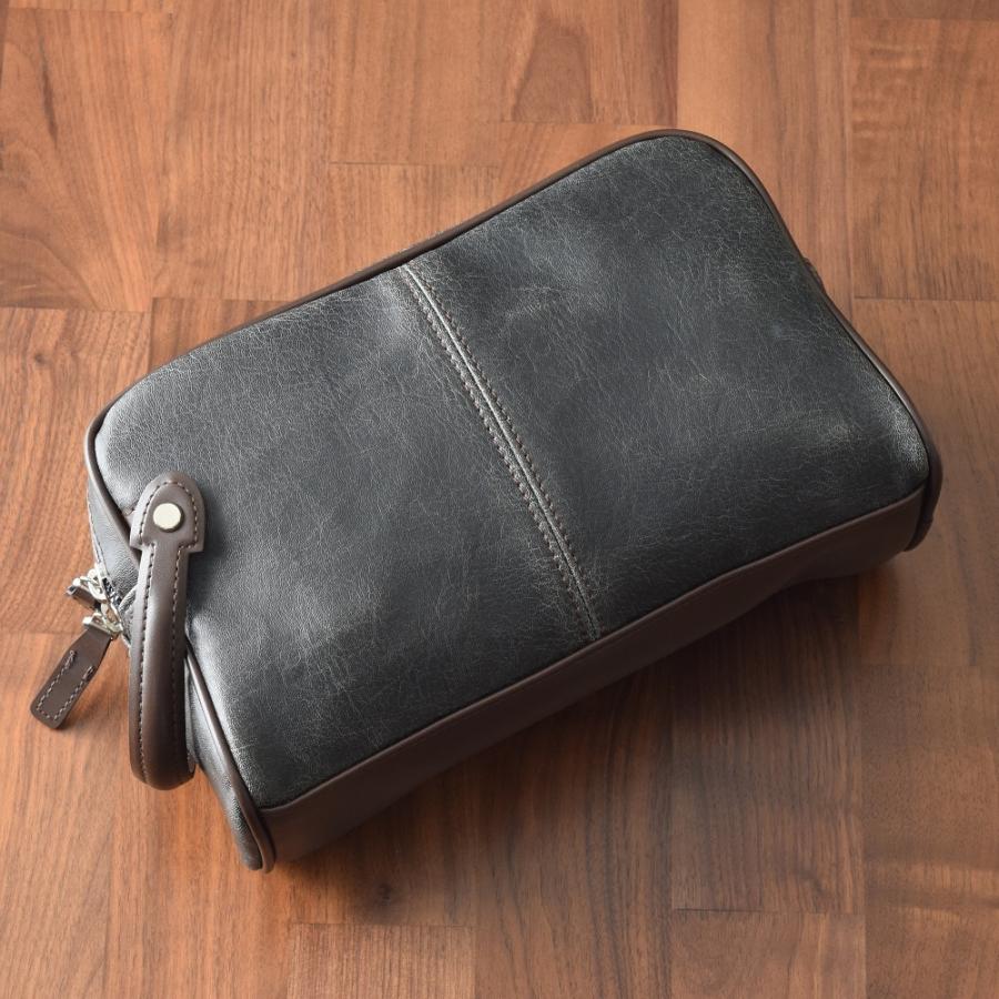 セカンドバッグ メンズ ポーチ ダブルファスナー バック クラッチ 紳士