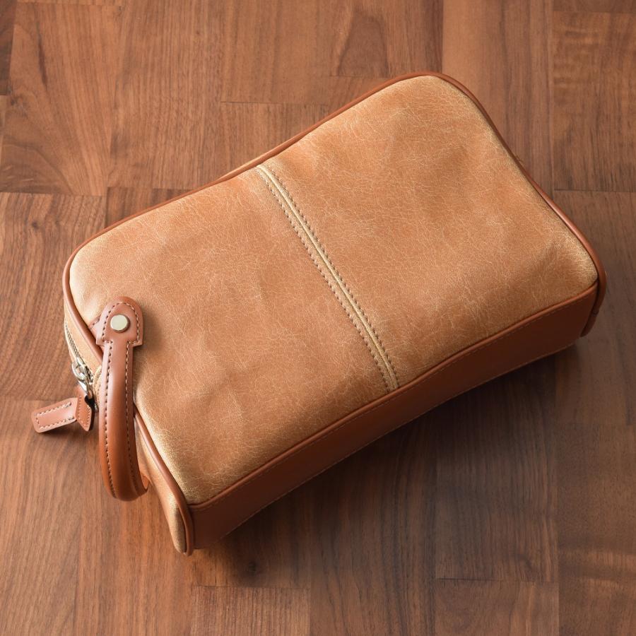 セカンドバッグ メンズ ポーチ ダブルファスナー バック クラッチ 紳士