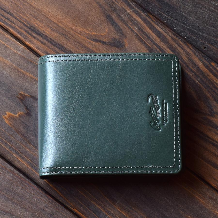 Crocodile（クロコダイル） 財布 メンズ 二つ折り 本革 中ベラ付き