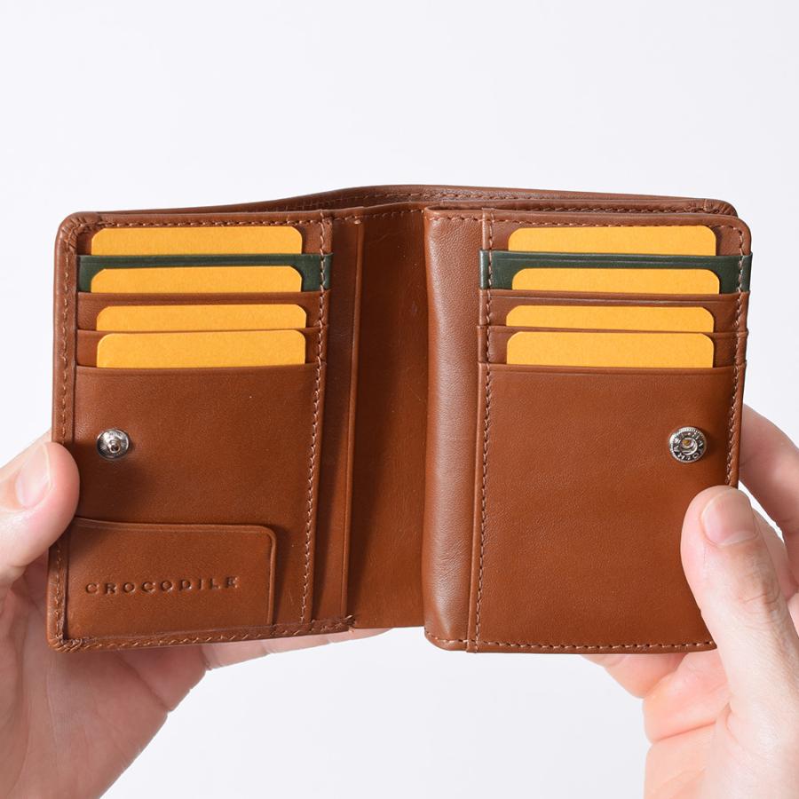 Crocodile（クロコダイル） 財布 メンズ 二つ折り 本革 ラウンド