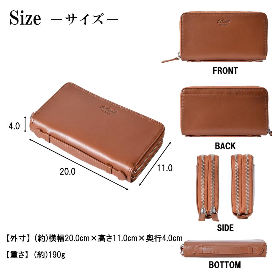 Crocodile（クロコダイル） 長財布 ダブルファスナー メンズ 大容量 本