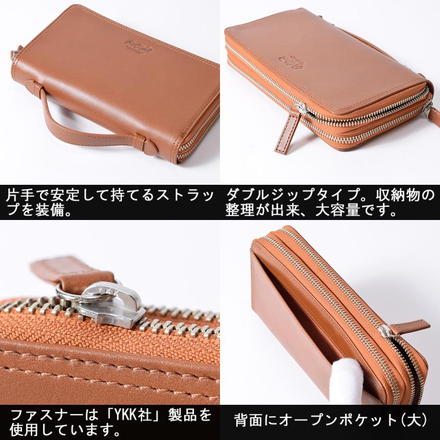 Crocodile（クロコダイル） 長財布 ダブルファスナー メンズ 大容量 本