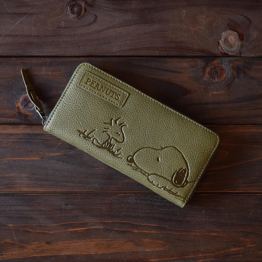 SNOOPY スヌーピー 財布 長財布 レディース 本革 ラウンド SNOOPY スヌーピー 財布 長財布 レディース 本革 ラウンド