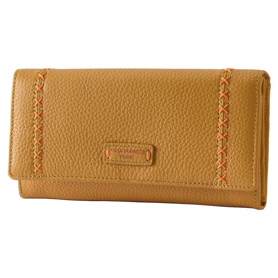 長財布 レディース 本革 ながさいふ かぶせ 大容量 イエロー 誕生日