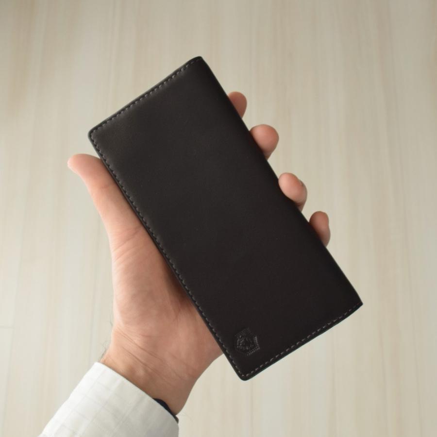 長財布 メンズ 本革 ながさいふ グリーン 緑 柔らかい 薄型 薄い ラム