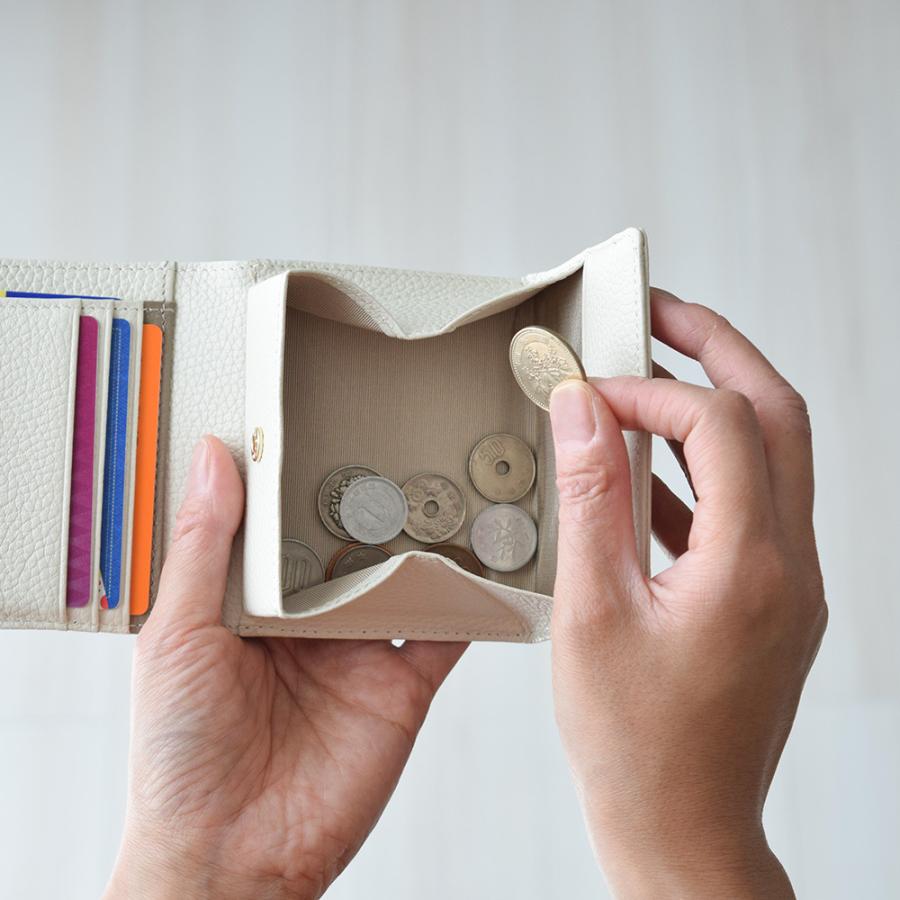 Ethno（エスノ） 財布 レディース 二つ折り 本革 使いやすい ホワイト