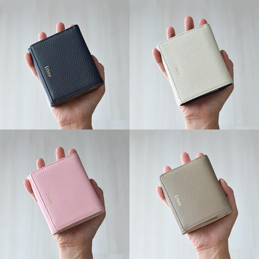 Ethno（エスノ） 財布 レディース 二つ折り 本革 使いやすい ホワイト