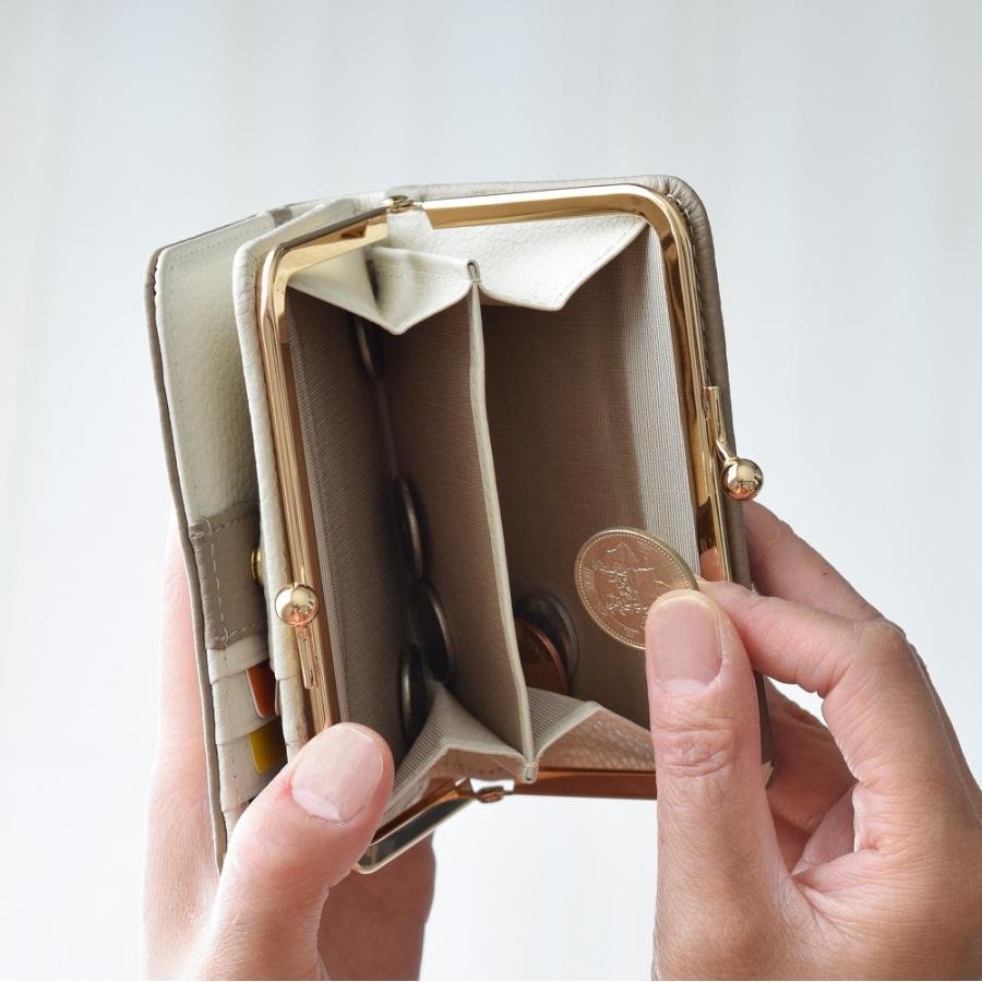 Ethno（エスノ）ハウスワイフウォレット⭐︎ベージュ Ethno（エスノ） 財布 レディース 二つ折り がま口 本革 ホワイト 白