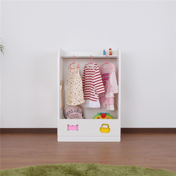子供用 洋服掛け/衣類収納 〔女の子用〕 幅59.0cm 日本製 耐久性 防汚