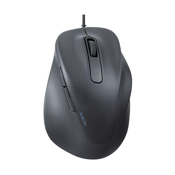 エレコム 静音有線マウス EX-G 5ボタン XLサイズ ブラック M-XGXL30UBSKBK 1個