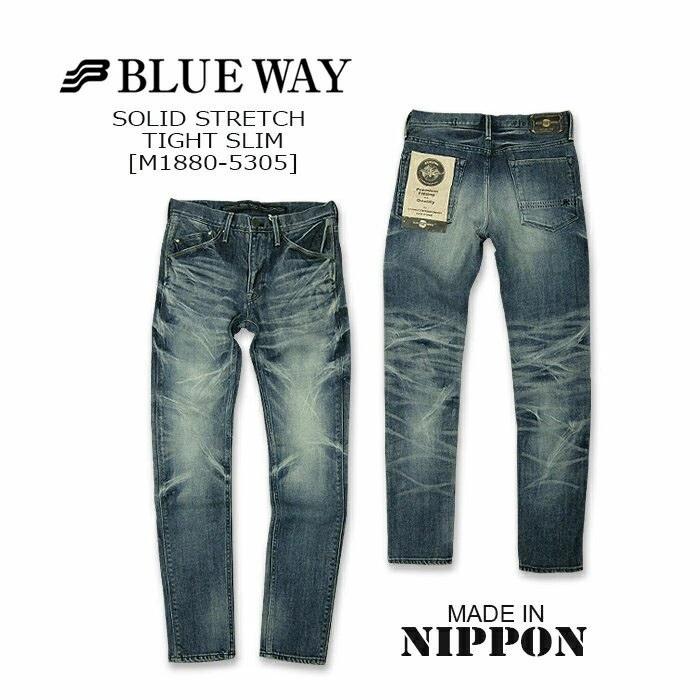 BLUEWAY(ブルーウェイ) DENIM SOLID STRETCH SLIM [M1880-5305] 7day