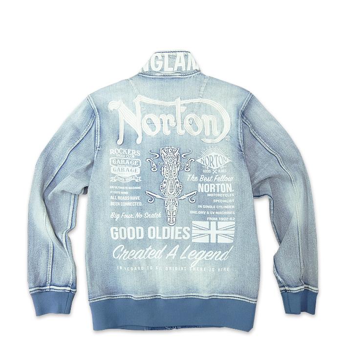 Norton ノートン　デニムジャケット　XL 楽天市場】NORTON(ノートン) バックバイクモチーフ ストレッチ