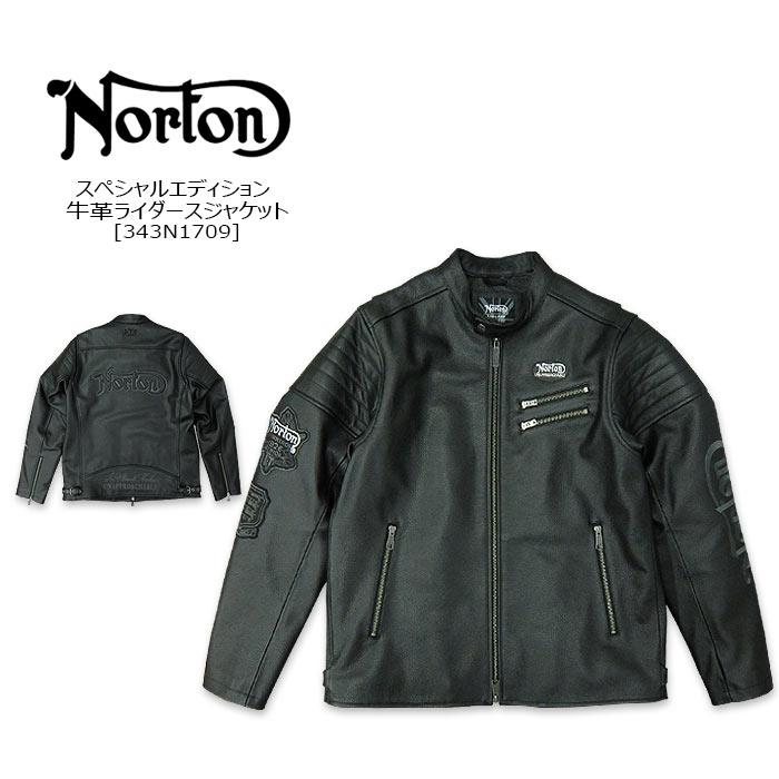 未使用 Norton スペシャルエディション 牛革 ライダース レザージャケット NORTON(ノートン) スペシャルエディション牛革ライダースジャケット