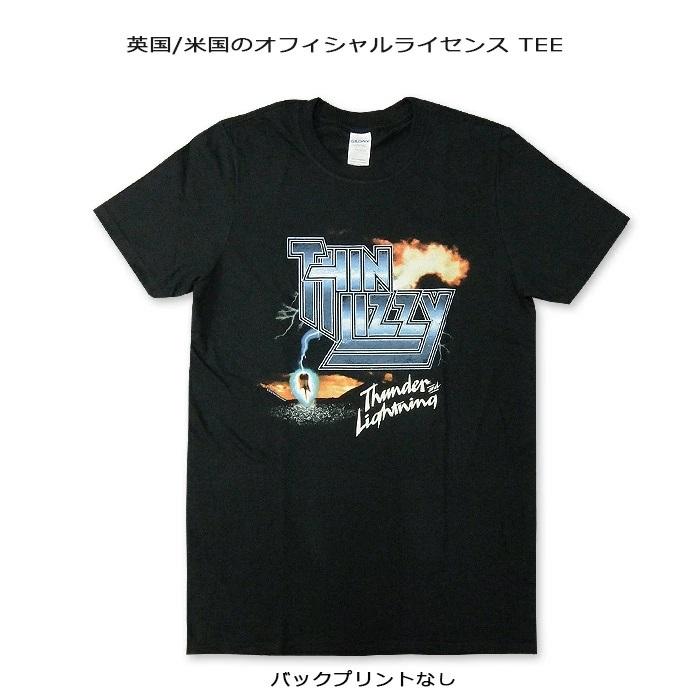 ROCK TEE THIN LIZZY-5[シン・リジィ] THUNDER AND LIGHNING メール便送料無料 ロックＴシャツ/バンドTシャツ 英国/米国のオフィシャルライセンス |  | 01
