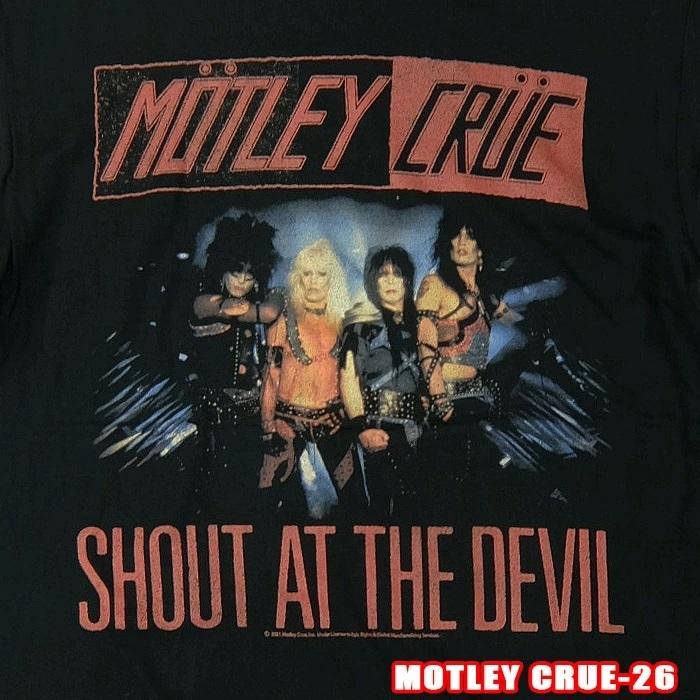 【希少:オフィシャル新品】MÖTLEY CRÜE モトリー・クルー Tシャツ ROCK TEE MOTLEY CRUE-26[モトリークルー] Shout At The Devil 英国