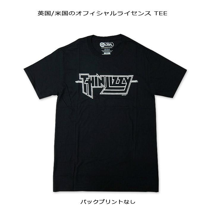 THIN LIZZY-6[シン・リジィ] LOGO OUTLINE ロックＴシャツ バンドTシャツ ROCK T バンT 英国/米国のオフィシャルライセンス |  | 01