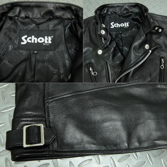 Schott ショット 3101048 ダブル ブレスト ライダースジャケット Schott N.Y.C ショット 3101048 ダブル ブレスト ライダース