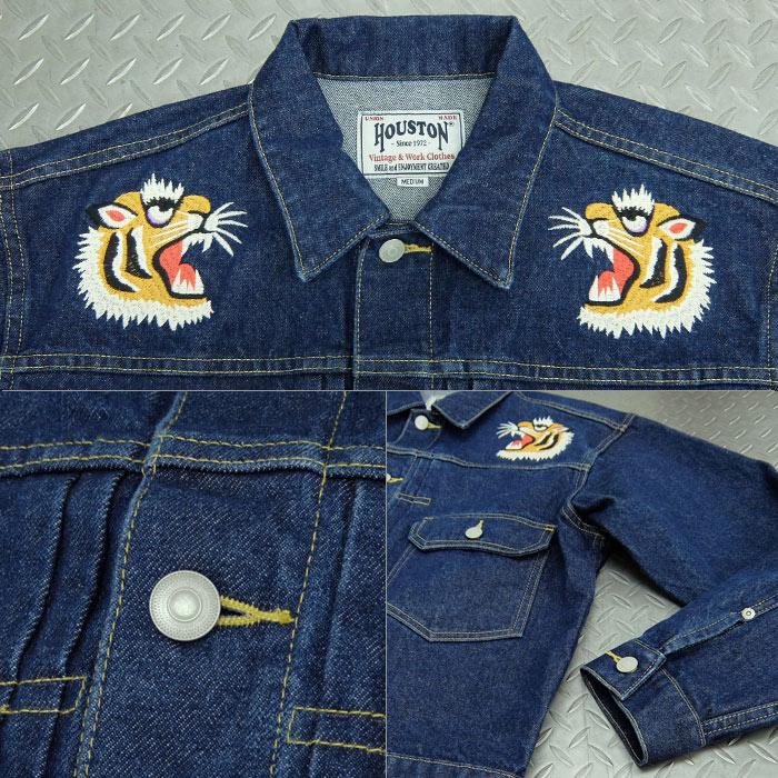 HOUSTON(ヒューストン) DENIM EMBROIDERY TRACKER JACKET【51566