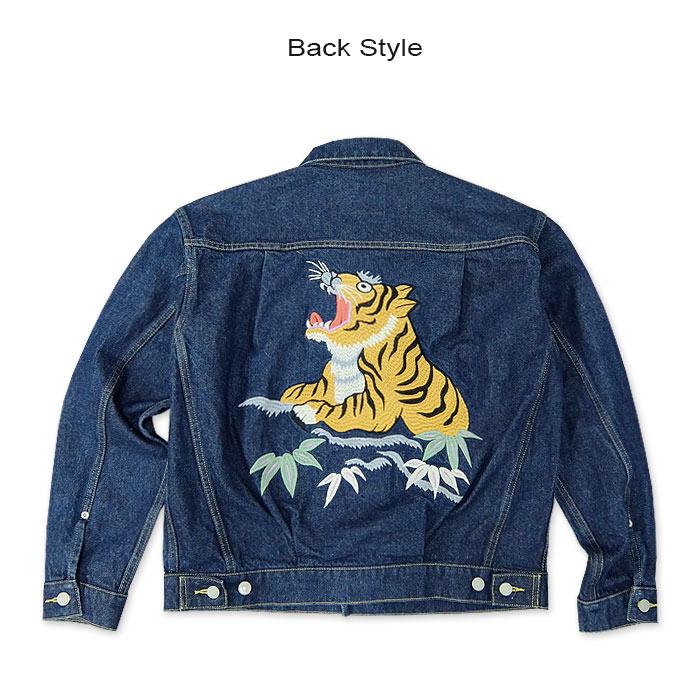 HOUSTON(ヒューストン) DENIM EMBROIDERY TRACKER JACKET【51566