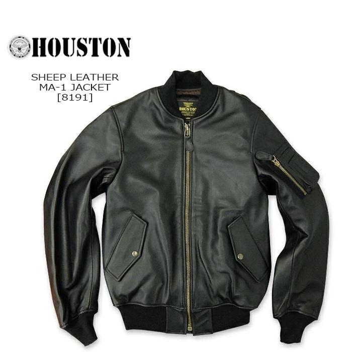 HOUSTON(ヒューストン) SHEEP LEATHER MA-1 JACKET[8191] レザー 羊 ミリタリー アメカジ メンズ アウター【￥47,080】フライトジャケットの画像