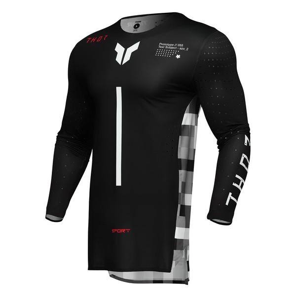 Mサイズ MXジャージ THOR SPORT RIOT ブラック/レッド モトクロス 正規