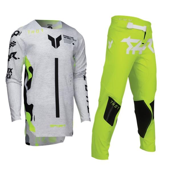 キッズ用 XL/28インチ MXウエア 上下セット THOR SPORT RIOT ホワイト 