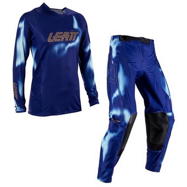 女性用 M/28インチ MXウエア 上下セット LEATT 4.5 ディープブルー