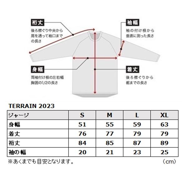XLサイズ MXジャージ THOR 23 TERRAIN ブラック/チャコール