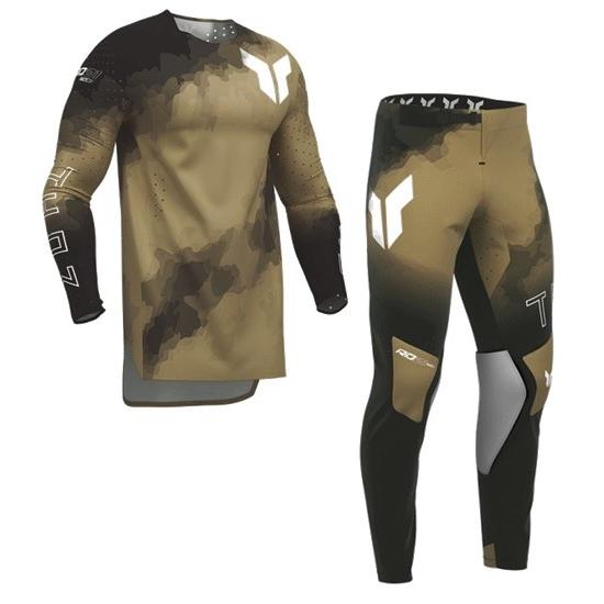 XL/34インチ MXウエア 上下セット THOR SPORT CARBON ブラック