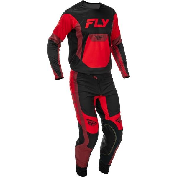 M/30インチ MXウエア 上下セット FLY LITE ブラック/レッド