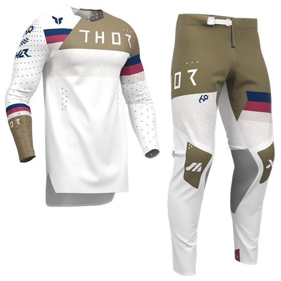 M/30インチ MXウエア 上下セット THOR SPORT LEAGUE ホワイト/コッパー