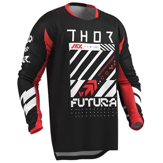 Mサイズ MXジャージ THOR LAUNCH FUTURA ブラック/レッド 正規品 26