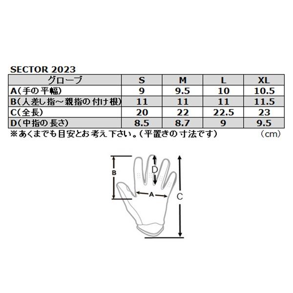 Mサイズ MXグローブ THOR 23 SECTOR ブラック モトクロス 正規輸入品