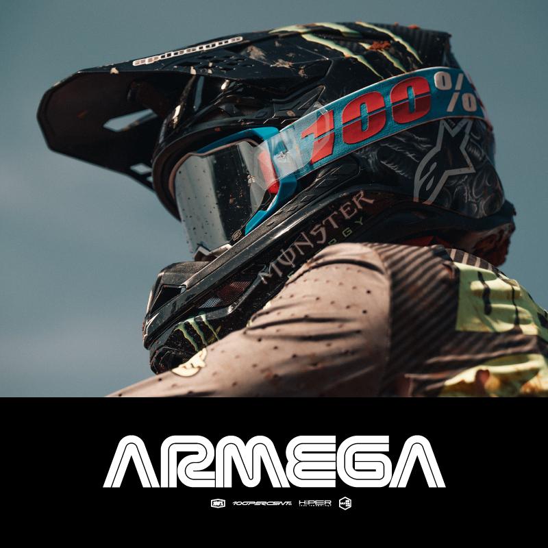 MXゴーグル 100% ARMEGA HiPER Tetsumi ブラックミラーレンズ 正規品