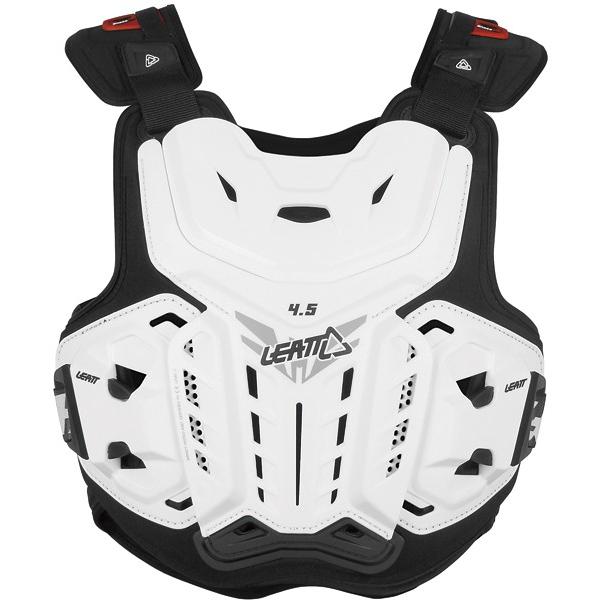 LEATT 2.5 バイクプロテクター ホワイト、ネックブレースセット プロテクター LEATT 4.5 チェスト WH (ネックブレース対応）モトクロス
