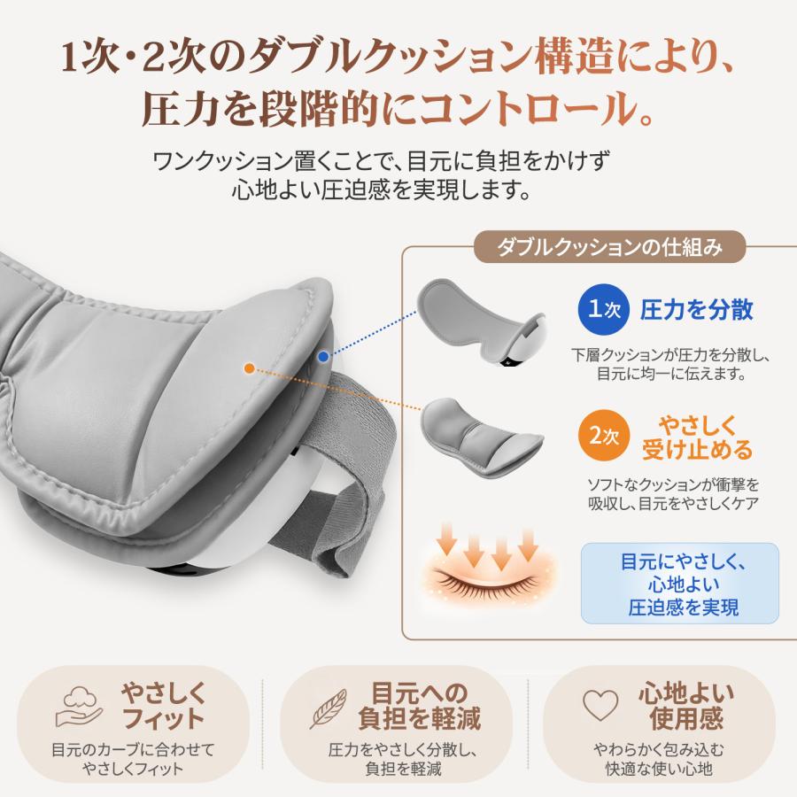 アイマッサージャー アイウォーマー 25dB超静音 ダブルクッション採用