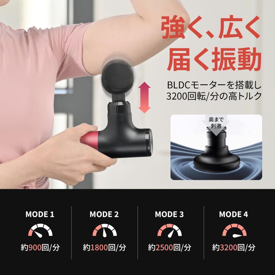 マッスルガン 超MINI  ハンディ振動マシーン 電動ドリルとリカバリーボール マッサージガン 振動 マッサージ 肩 足 脚 テレワーク 電動マシン 筋膜