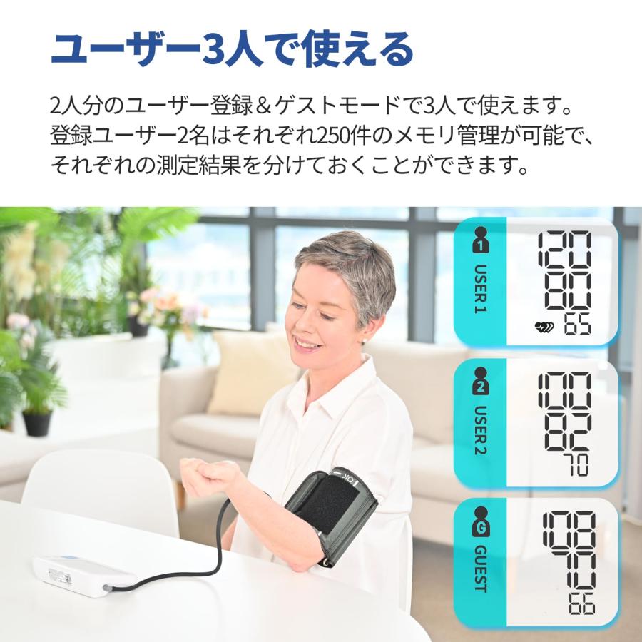 HuBDIC 血圧計 上腕式血圧計 血圧測定器 正確 全自動 簡単測定 医療