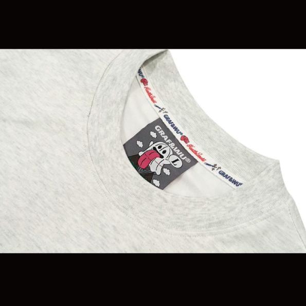 メンズ Tシャツ 刺しゅう オバケ ワッペン オーバーサイズ a1299 セール中 GRAF&WU グラフアンドウー 刺繍 Tシャツ グラフウー