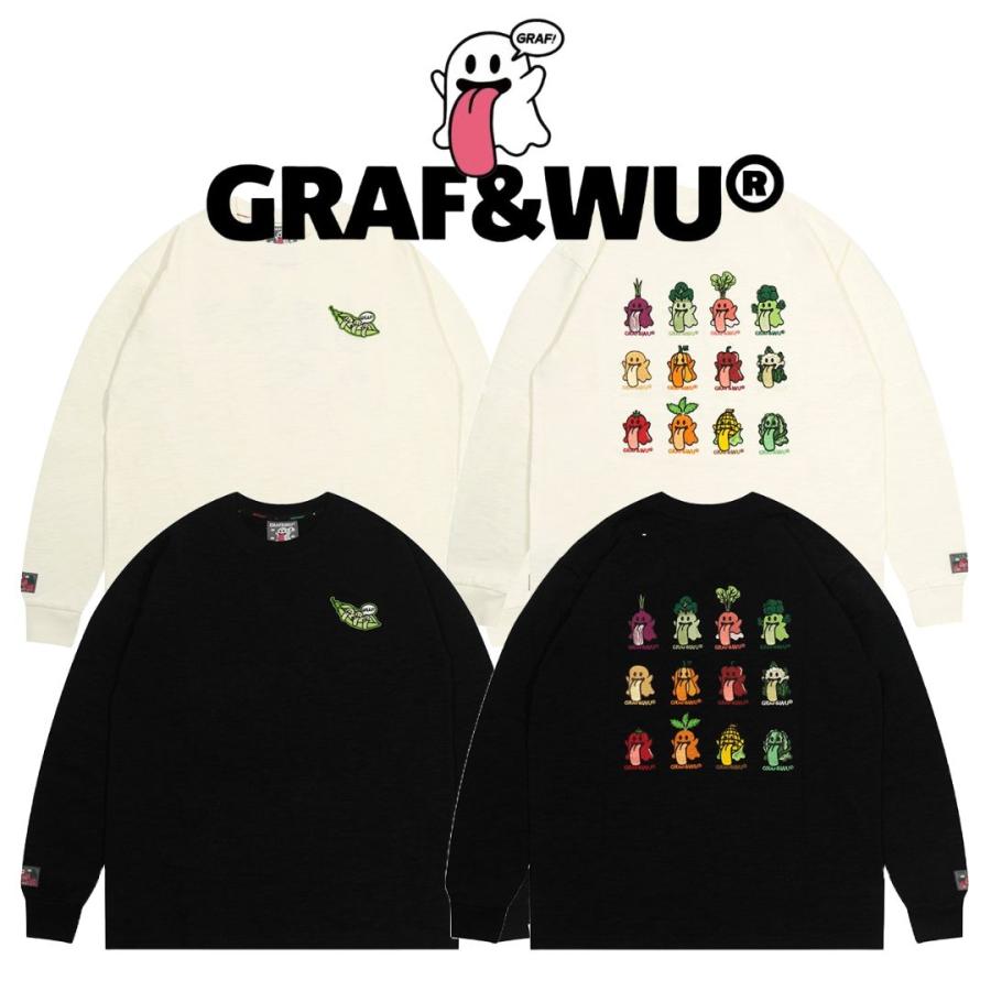 【新品・未使用品】GRAF & WUゴースト 刺繍 トレーナー　Mサイズ 黒 GRAF&WU グラフアンドウー スウェット おばけ 刺繍 オーバー