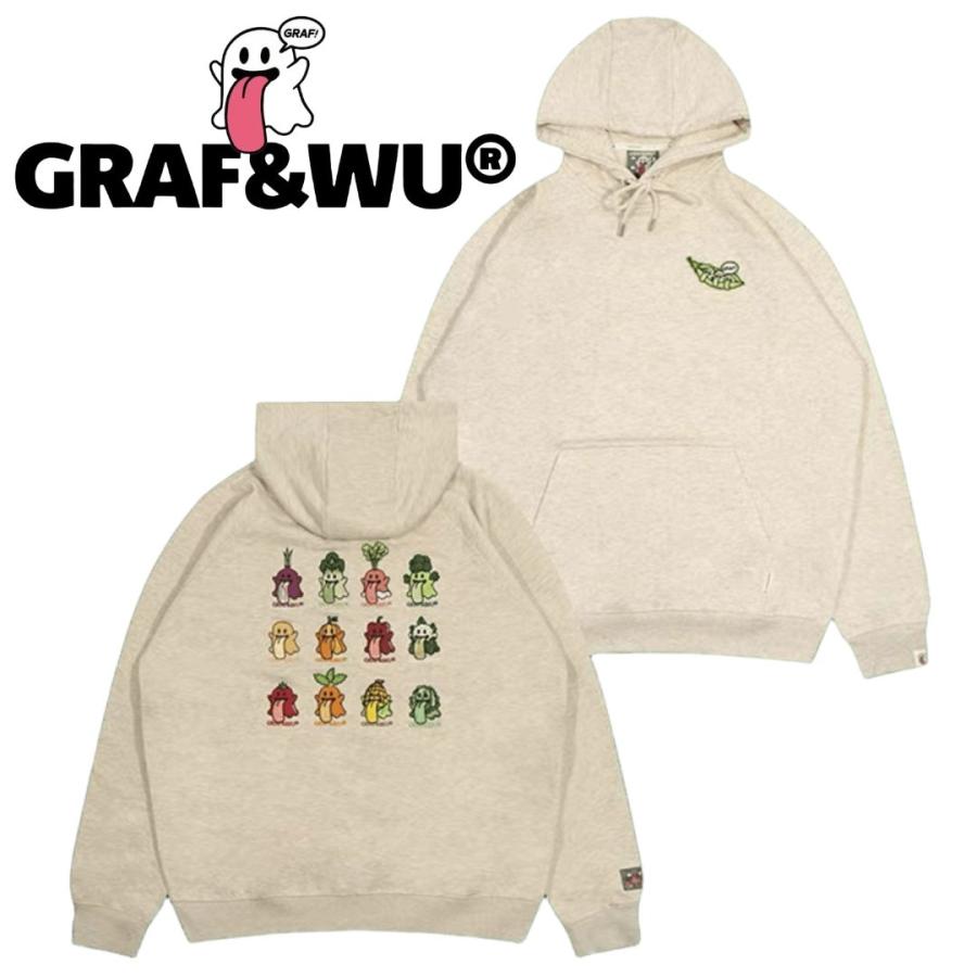 GRAF&WU グラフアンドウー パーカー おばけ フロントサガラ刺繍 