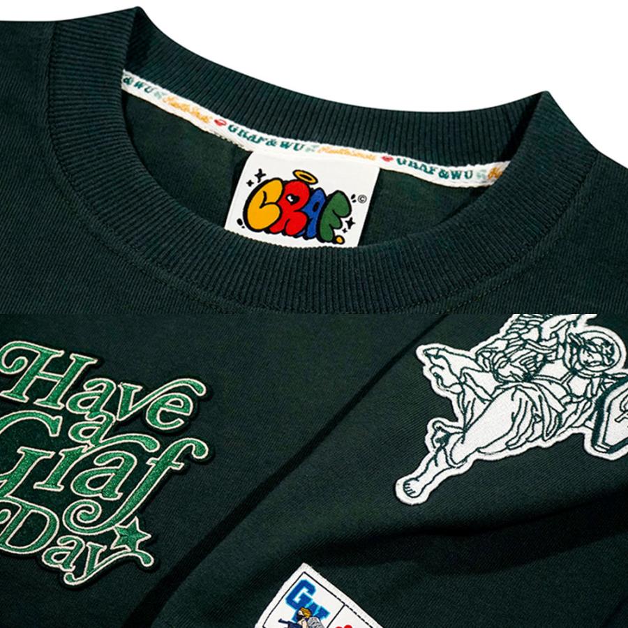 GRAF&WU グラフアンドウー ランダム刺繍ワッペン Tシャツ GRAF&WU グラフアンドウー ランダム刺繍ワッペン Tシャツ